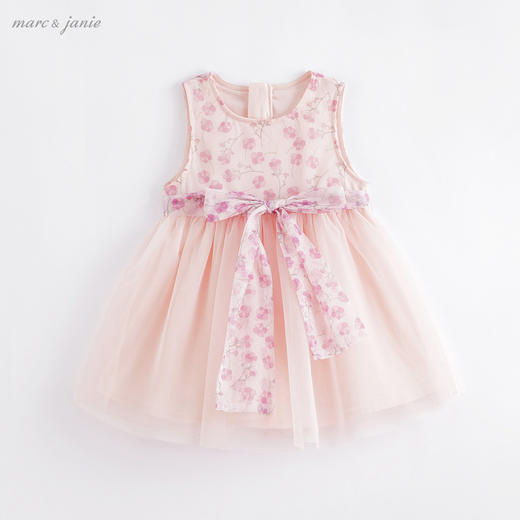 马克珍妮夏装新款 女童定制樱花收腰网纱背心蓬蓬裙220973 商品图0
