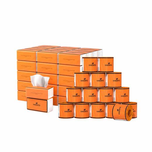 植护大包20包整箱+有芯卷纸16卷  餐巾纸抽纸家用实惠装原木卫生纸批大尺寸 商品图0