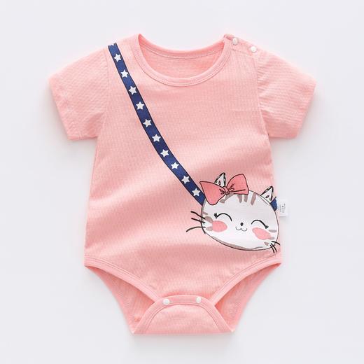 【纯棉短袖包屁衣】宝宝三角哈衣夏季连体衣婴儿新生儿包屁衣短袖夏装衣服纯棉爬服 商品图5