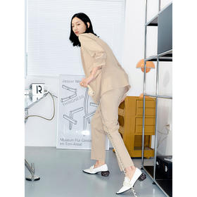 NEELLY纳俪休闲裤女2022春夏新款直筒裤显瘦西装裤百搭时尚N22041H01029