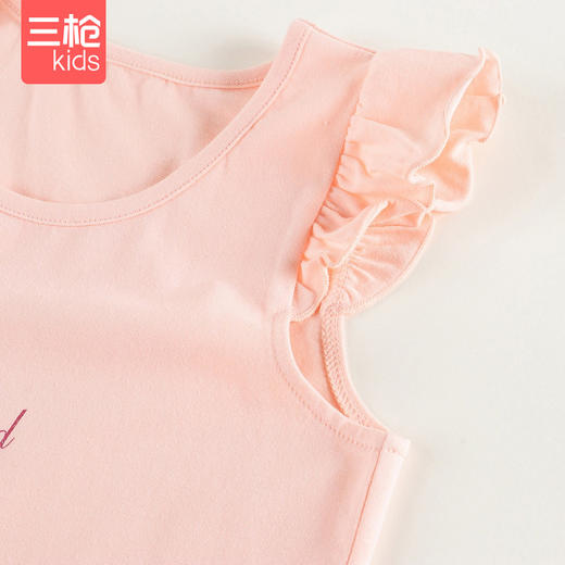 Threegun三枪 【舒肤弹力棉】女童圆领打底儿童背心（两枚装）-3D024A011 商品图4