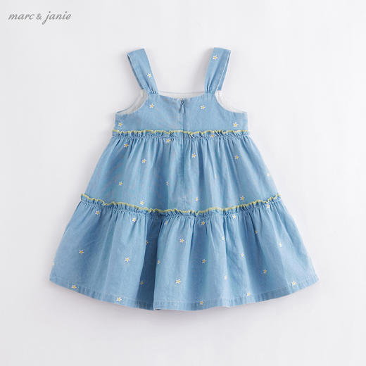 马克珍妮夏装新款 女童大A版刺绣牛仔吊带裙220687 商品图1