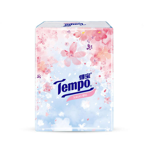 得宝（Tempo）手帕纸樱花味印花4层24包限定纸巾小包便携装手帕纸餐巾纸 商品图3
