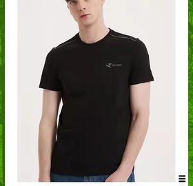 竹纤维男士圆领印字休闲短袖5063