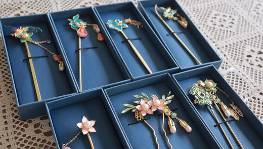 纯手作珐琅工艺发簪（全国大部分地区包邮） 商品图4