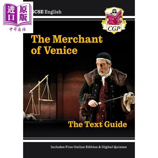 英国CGP原版 GCSE English Merchant of Venice 英语文学课程考试备考套装3册 莎士比亚戏剧 威尼斯商人 含答案 商品图2