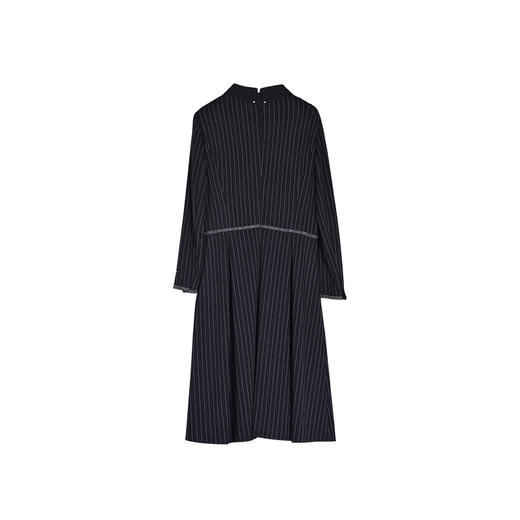 圣三利女装 九分袖条纹优雅连衣裙SL121L06 商品图2