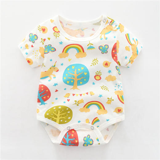 【纯棉短袖包屁衣】宝宝三角哈衣夏季连体衣婴儿新生儿包屁衣短袖夏装衣服纯棉爬服 商品图7