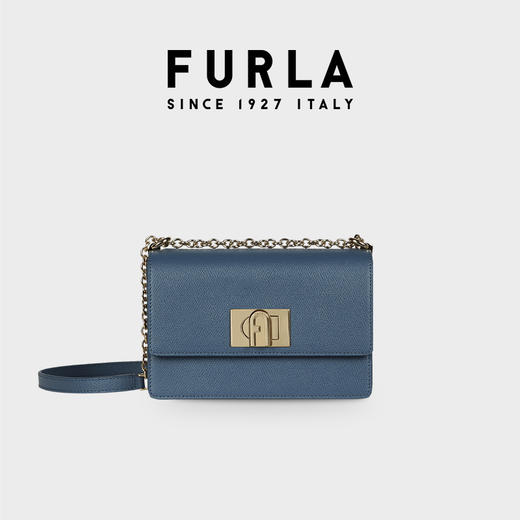 FURLA芙拉1927热卖皮革女士迷你通勤纯色斜挎包单肩链条包 商品图0