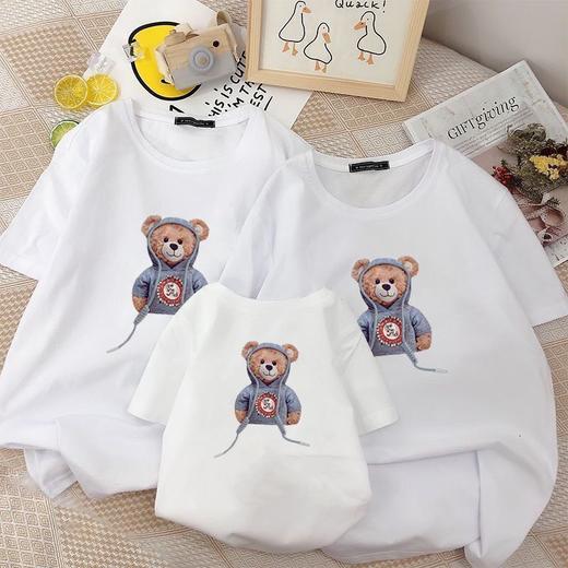 100%纯棉亲子装一家三口四口夏季卡通圆领母女装全家装洋气t恤潮国庆清明出游 商品图4