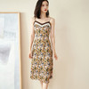 米思阳夏季新款法式优雅复古碎花裙修身显瘦吊带连衣裙1072 商品缩略图0