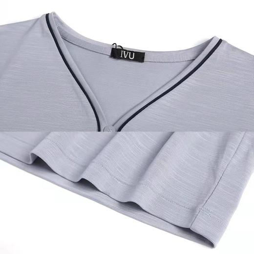 安莉芳IVU男士薄款棉质V领睡衣套装可外穿短袖短裤家居服UL00099 商品图4