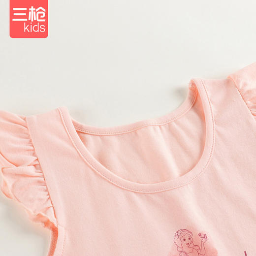 Threegun三枪 【舒肤弹力棉】女童圆领打底儿童背心（两枚装）-3D024A011 商品图2