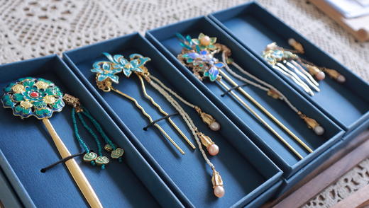 纯手作珐琅工艺发簪（全国大部分地区包邮） 商品图0