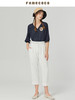 Famecoco范可儿休闲裤夏季薄款宽松直筒裤女垂感高腰显瘦F223GA016 商品缩略图4