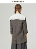 famecoco范可儿复古格子西装女新款夏季宽松亚麻防晒外套通勤F223AB010 商品缩略图2