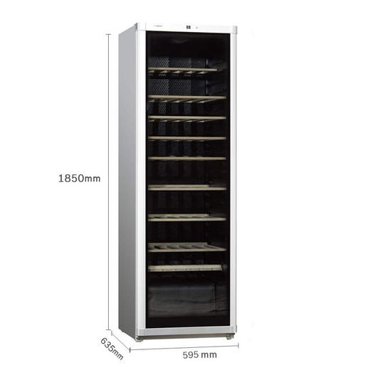 博世(BOSCH) 385L酒柜 家用红酒柜 橡木酒架 120支装葡萄酒柜 抗紫外线玻璃 智能控湿KSW30V80TI 商品图2