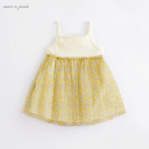 马克珍妮夏装新款 女童印花轻盈网纱吊带裙220653 商品图2