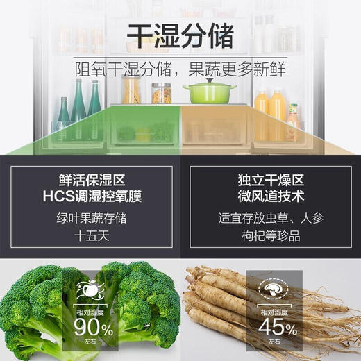 海尔冰箱十字对开门四门双开多门大容量双变频风冷无霜BCD-549WSCEU1 商品图2