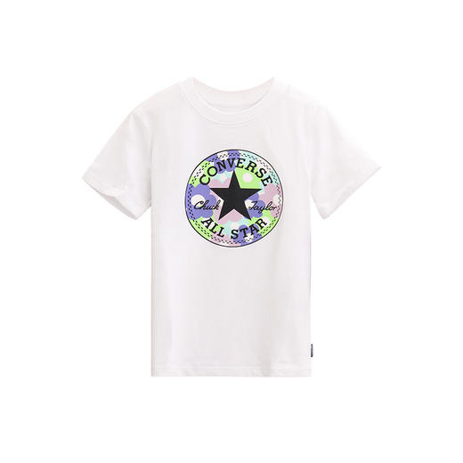 CONVERSE/匡威童装夏新款女儿童圆领印花纯色短袖T恤CV2222156 商品图0