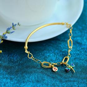 【宫里手链】蜻蜓半镯珐琅手链