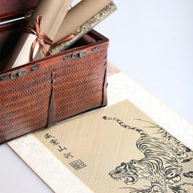 刘氏竹编--竹编字画虎