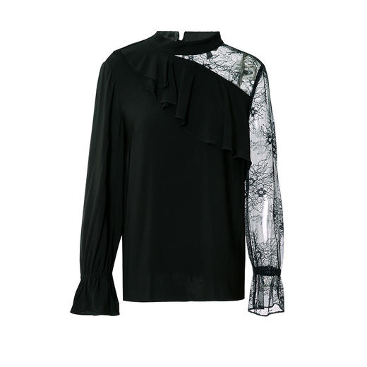 EITIE爱特爱夏季新款时尚蕾丝拼接镂空百搭小上衣6613307 商品图4