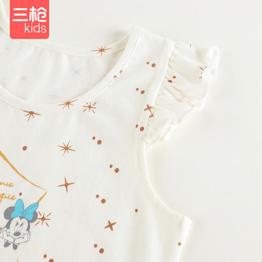 Threegun三枪 【舒肤弹力棉】女童圆领打底儿童背心(两枚装）-3D022A011 商品图4