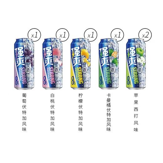 RIO锐澳  强爽8度白桃 卡曼橘 葡萄 苹果4口味12罐  500ML*12罐 商品图2