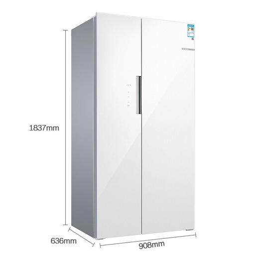 博世(BOSCH) 502升保湿鲜生代对开双门冰箱 无框玻璃门 纤薄款 风冷无霜 BCD-502W(KAS50E20TI) 商品图1