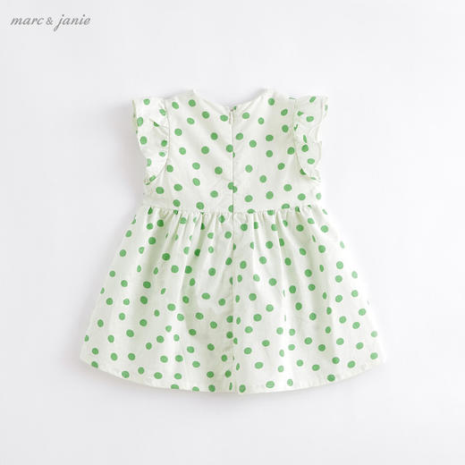 马克珍妮女童蝴蝶结波点短袖连衣裙220990 商品图1