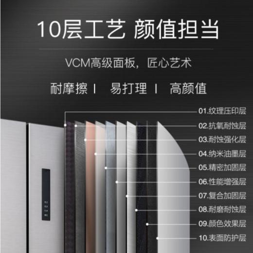 美菱(MELING)521升 多门法式电冰箱 大容量 一级能效 净味养鲜 风冷无霜 节能轻音 BCD-521WPUCX 商品图3