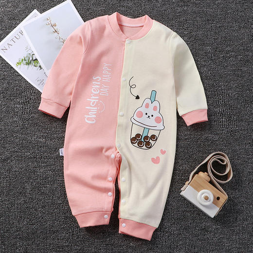 【亲肤细腻 童趣可爱】新生婴儿纯棉爬服A类内衣套装春秋新款连体长袖初生宝宝衣服 商品图3