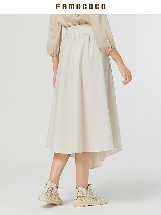Famecoco范可儿小众不规则半身裙女夏新款A字裙高腰显瘦遮胯F223HA019 商品图3