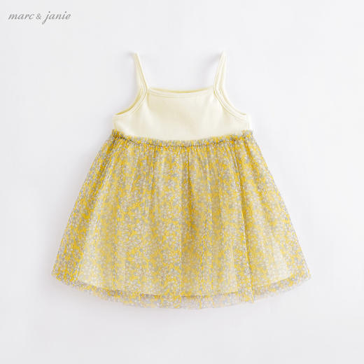 马克珍妮夏装新款 女童印花轻盈网纱吊带裙220653 商品图1
