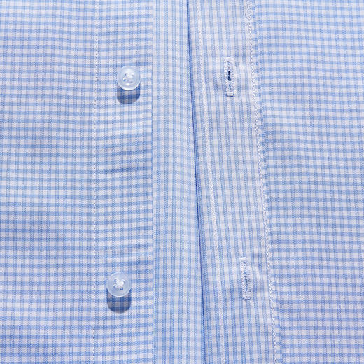 【专柜定制刺绣款】罗蒙春夏长袖衬衫男士商务通勤百搭竹纤维格子衬衣 商品图4