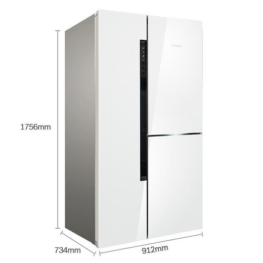 博 世 569升对开三门大容量冰箱 零度维他保鲜 混冷无霜 多段控温 玻璃面板 BCD-569W(KAF96S20TI) 商品图2