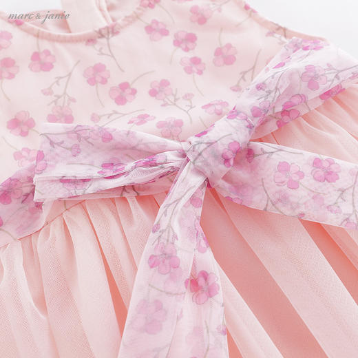 马克珍妮夏装新款 女童定制樱花收腰网纱背心蓬蓬裙220973 商品图3