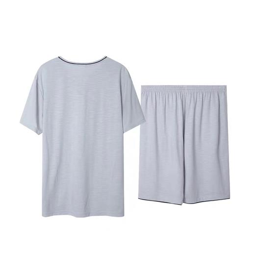 安莉芳IVU男士薄款棉质V领睡衣套装可外穿短袖短裤家居服UL00099 商品图3