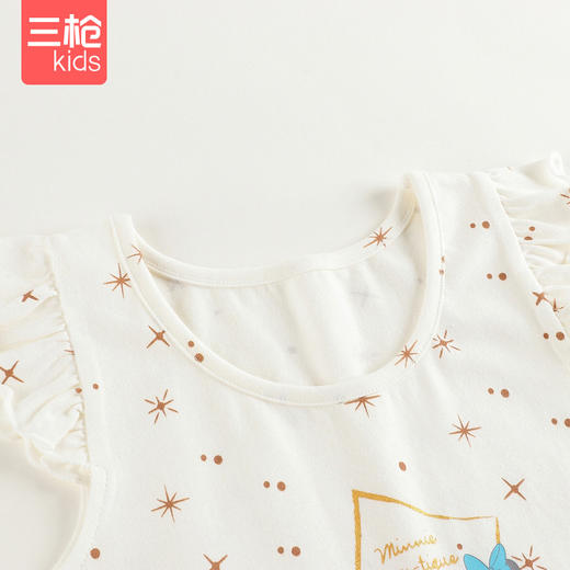 Threegun三枪 【舒肤弹力棉】女童圆领打底儿童背心(两枚装）-3D022A011 商品图2