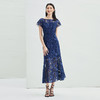 EITIE爱特爱夏季新款精致镂空蕾丝收腰中长款礼服礼服6577207 商品缩略图7
