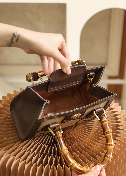 ▪️𝐃𝐢𝐚𝐧𝐚 𝐓𝐨𝐭𝐞 𝐌𝐢𝐧𝐢复古竹节#655661#原厂皮 商品图8