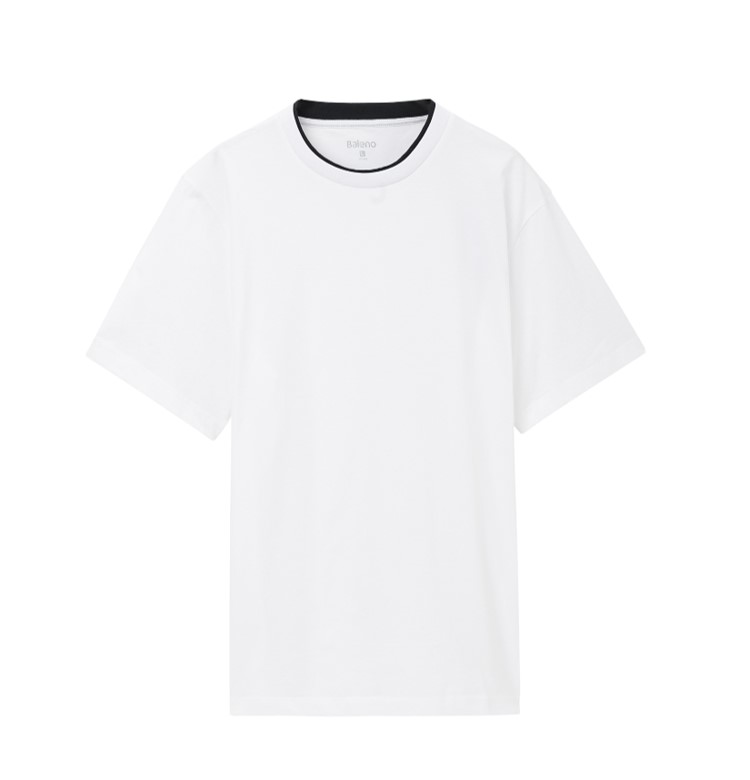 班尼路2022春夏新款男装假两件短T