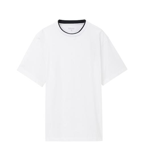 班尼路2022春夏新款男装假两件短T 商品图0