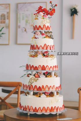蛋糕定制—五层祝寿蛋糕