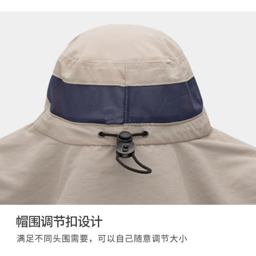 户外速干渔夫帽护颈护脸透气防晒帽男女夏季旅游太阳大码钓鱼帽子 商品图5