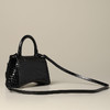BALENCIAGA 巴黎世家 B标识沙漏包Hourglass系列鳄鱼纹手提包单肩斜挎包 女士提挎包 黑色 592833 1LR67 1000 商品缩略图1