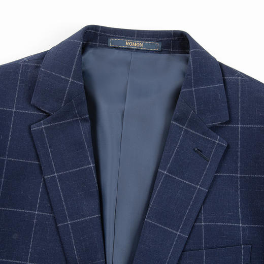 【经典格纹】罗蒙小西装外套男春夏商务休闲修身格子西服男士单西便服 商品图2