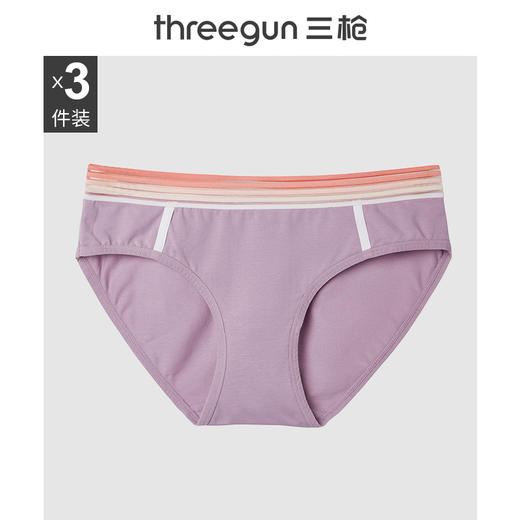 棉氨彩条腰三角裤（3条装）-B51994B11 商品图3