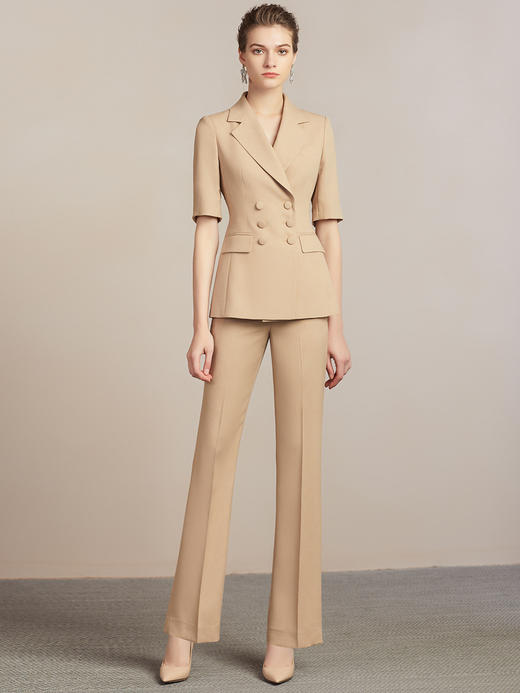 wq高端气质时尚OL短袖西装套裤年夏季职业装女西服女正装套装 商品图3